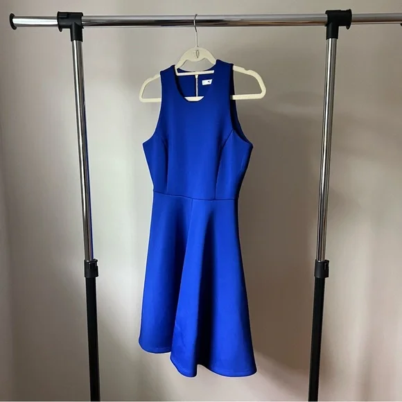silhouette a line dress Strappy-Back Long Satin A-Line Prom Dress with Pockets Ice Blue / 0 main image 0